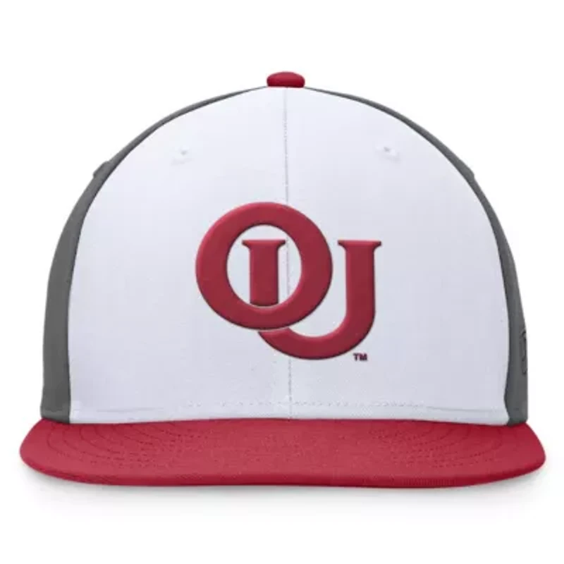 NCAA White/Crimson Oklahoma Sooners Tri-Tone Collector Fitted Hat