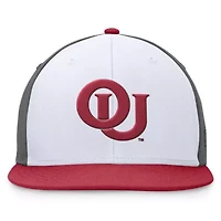 NCAA White/Crimson Oklahoma Sooners Tri-Tone Collector Fitted Hat