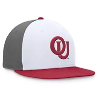 NCAA White/Crimson Oklahoma Sooners Tri-Tone Collector Fitted Hat