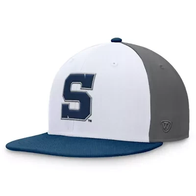 NCAA White/Navy Penn State Nittany Lions Tri-Tone Collector Fitted Hat