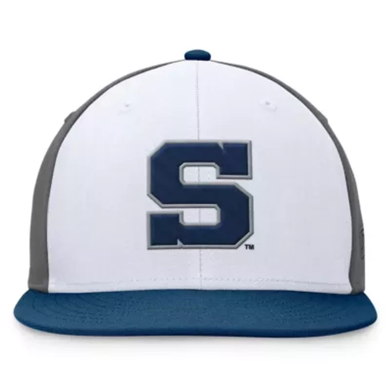 NCAA White/Navy Penn State Nittany Lions Tri-Tone Collector Fitted Hat