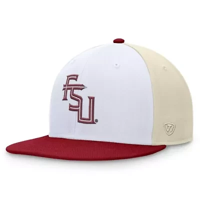 NCAA White/Garnet Florida State Seminoles Tri-Tone Collector Fitted Hat