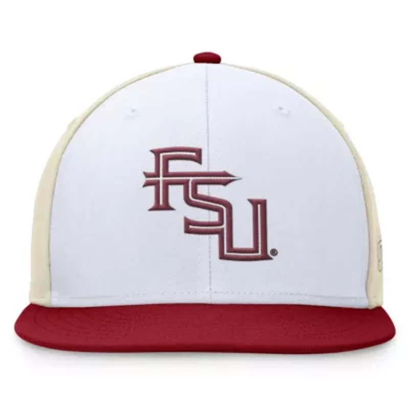 NCAA White/Garnet Florida State Seminoles Tri-Tone Collector Fitted Hat
