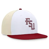 NCAA White/Garnet Florida State Seminoles Tri-Tone Collector Fitted Hat