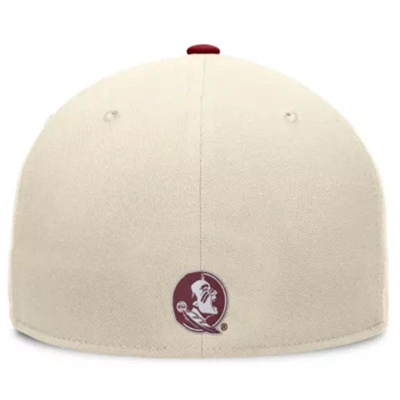 NCAA White/Garnet Florida State Seminoles Tri-Tone Collector Fitted Hat