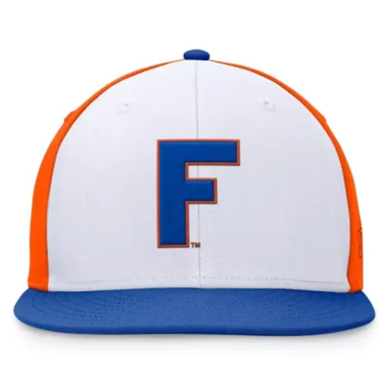 NCAA White/Royal Florida Gators Tri-Tone Collector Fitted Hat