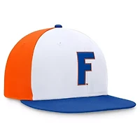 NCAA White/Royal Florida Gators Tri-Tone Collector Fitted Hat