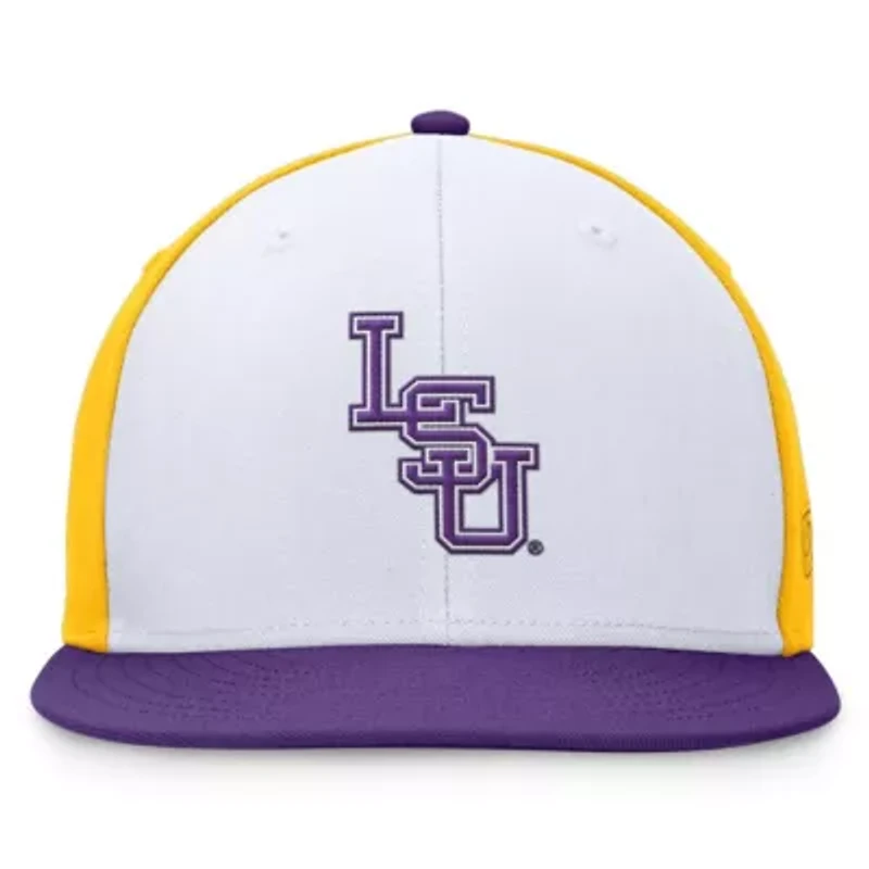 NCAA White/Purple LSU Tigers Tri-Tone Collector Fitted Hat