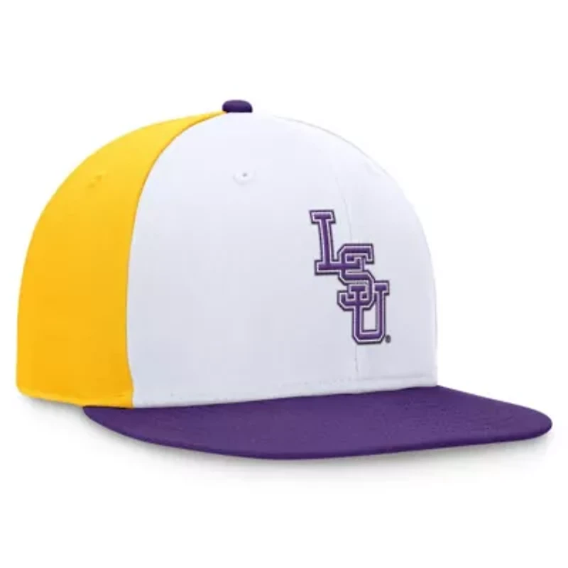 NCAA White/Purple LSU Tigers Tri-Tone Collector Fitted Hat