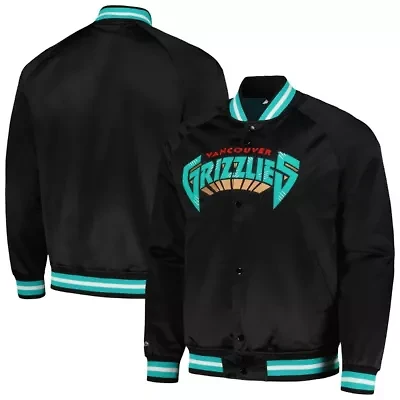 Hardwood Classic Teams Vancouver Grizzlies Classics Throwback Wordmark Raglan Full-Snap Jacket