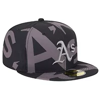 Oakland Athletics MLB Logo Fracture 59FIFTY Fitted Hat