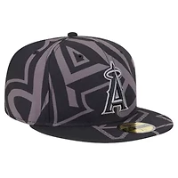MLB Los Angeles Angels Logo Fracture 59FIFTY Fitted Hat