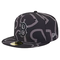 Boston Red Sox MLB Logo Fracture 59FIFTY Fitted Hat