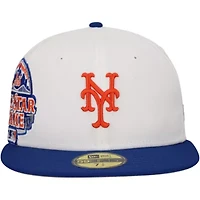MLB White/Royal New York Mets Major Sidepatch 59FIFTY Fitted Hat