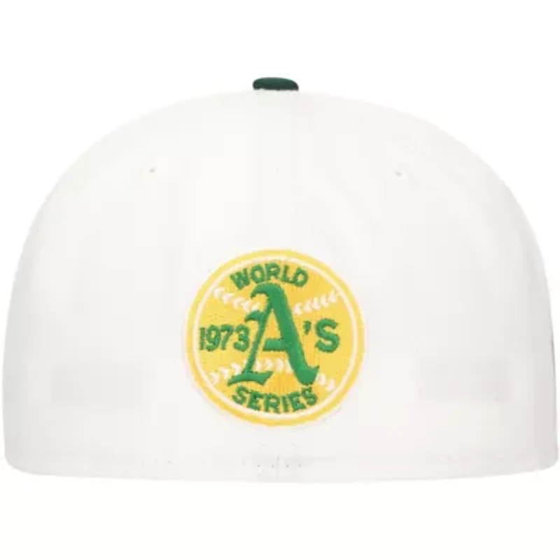 Oakland Athletics MLB White/Green Major Sidepatch 59FIFTY Fitted Hat