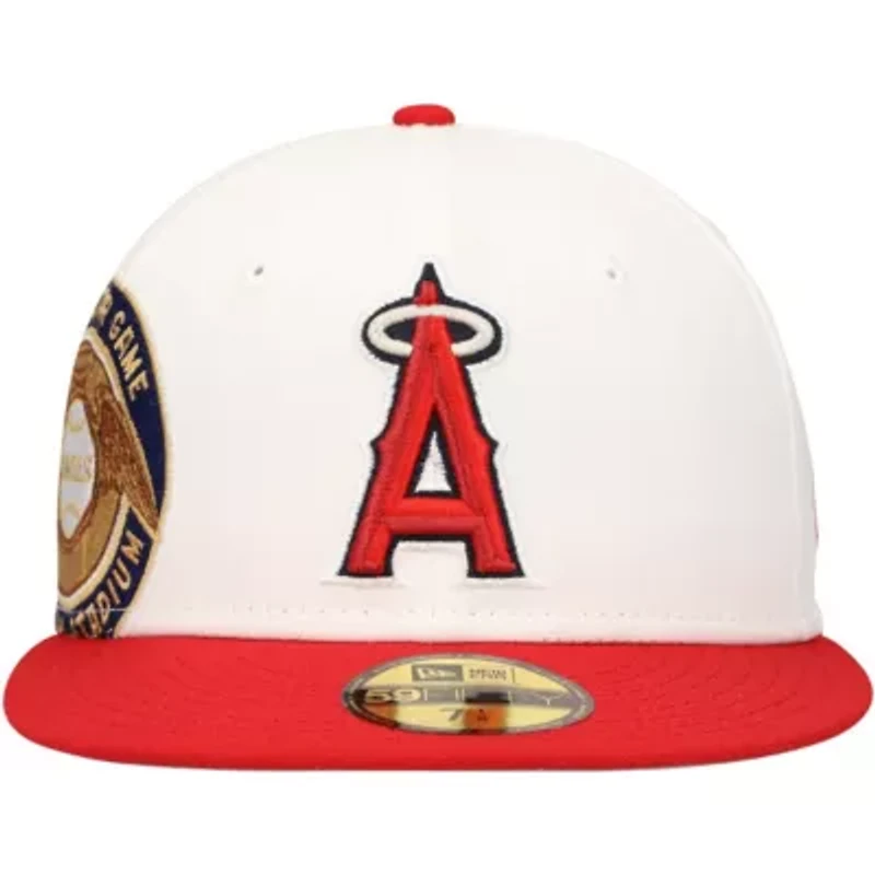 MLB White/Red Los Angeles Angels Major Sidepatch 59FIFTY Fitted Hat