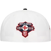 Boston Red Sox MLB White/Navy Major Sidepatch 59FIFTY Fitted Hat