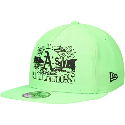 Cooperstown Teams Oakland Athletics Neon Golfer Snapback Hat