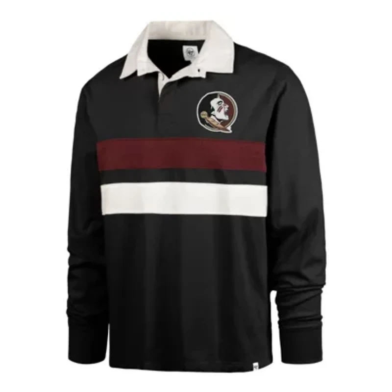 NCAA Florida State Seminoles Clubhouse Knox Thames Long Sleeve Rugby Polo