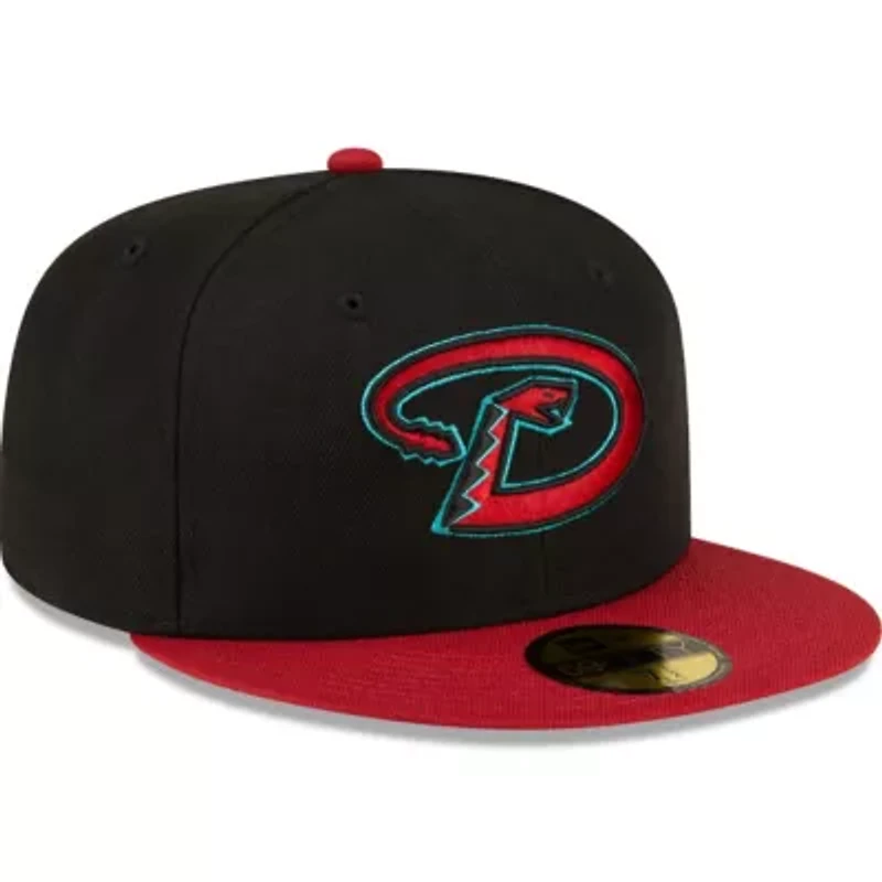 MLB Black/Red Arizona Diamondbacks Road Authentic Collection On-Field 59FIFTY Fitted Hat