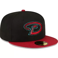 MLB Black/Red Arizona Diamondbacks Road Authentic Collection On-Field 59FIFTY Fitted Hat