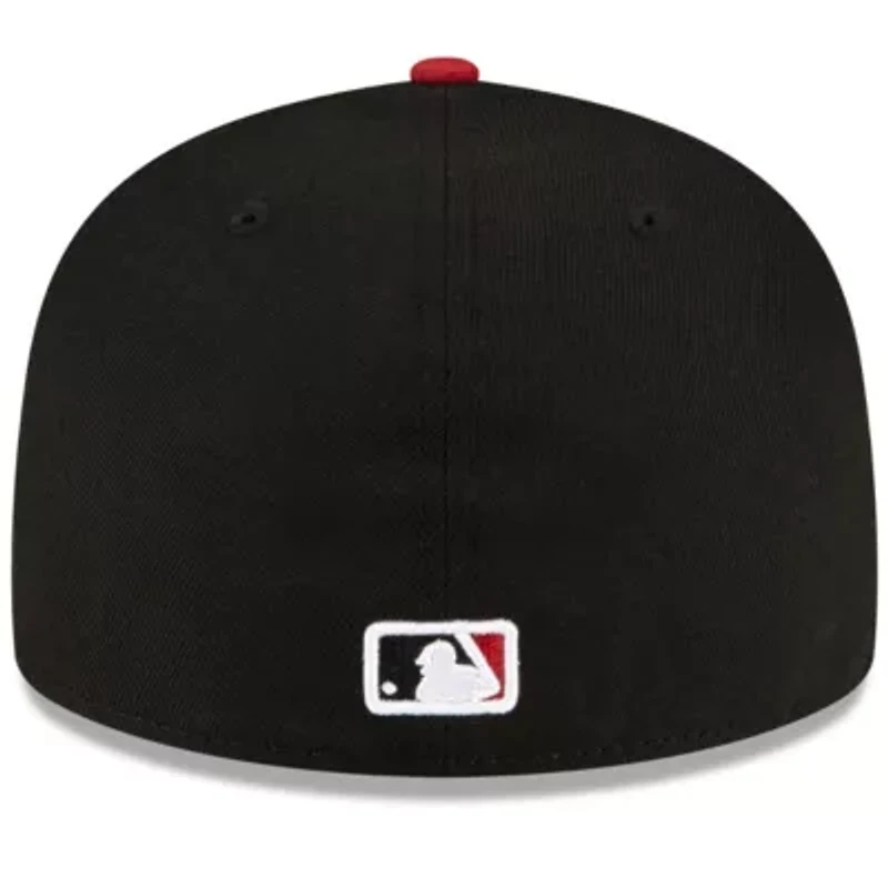 MLB Black/Red Arizona Diamondbacks Road Authentic Collection On-Field 59FIFTY Fitted Hat