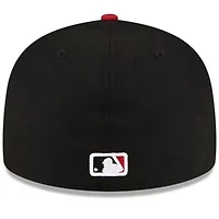 MLB Black/Red Arizona Diamondbacks Road Authentic Collection On-Field 59FIFTY Fitted Hat