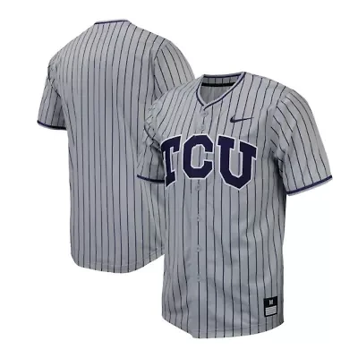 NCAA Nike TCU Horned Frogs Pinstripe Replica Baseball Jersey