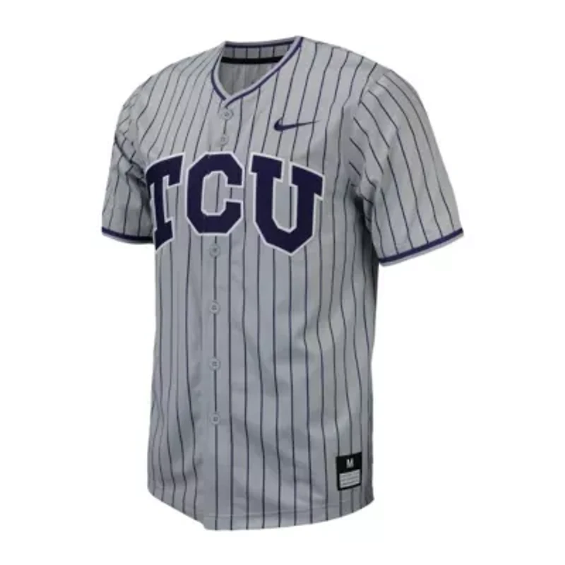 NCAA Nike TCU Horned Frogs Pinstripe Replica Baseball Jersey