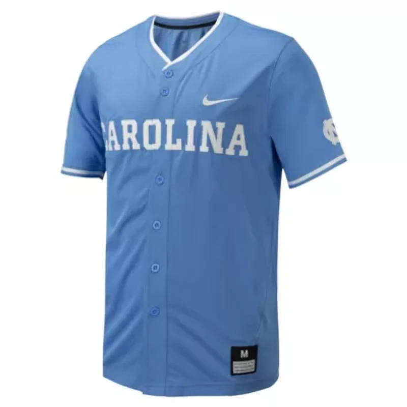NCAA Nike Carolina North Tar Heels Replica Full-Button Baseball Jersey