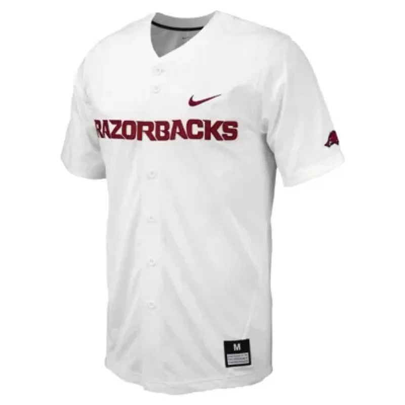 NCAA Nike Arkansas Razorbacks Replica Full-Button Baseball Jersey