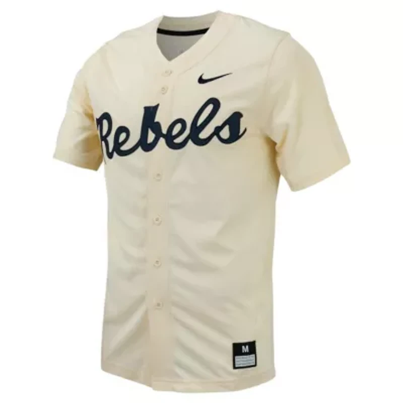 NCAA Nike Ole Miss Rebels Replica Full-Button Baseball Jersey