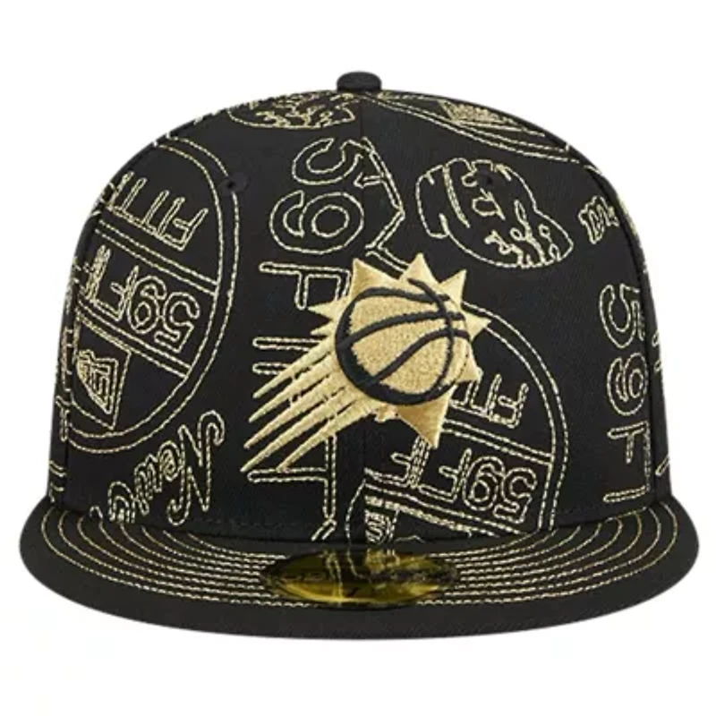 NBA Phoenix Suns 59FIFTY Day Allover Print Stencil Fitted Hat