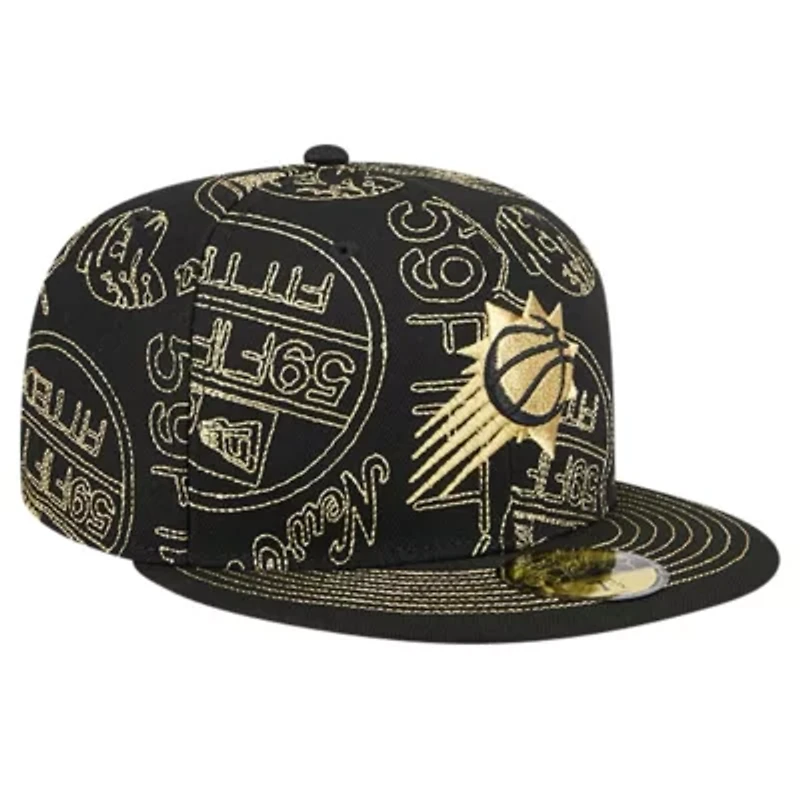 NBA Phoenix Suns 59FIFTY Day Allover Print Stencil Fitted Hat