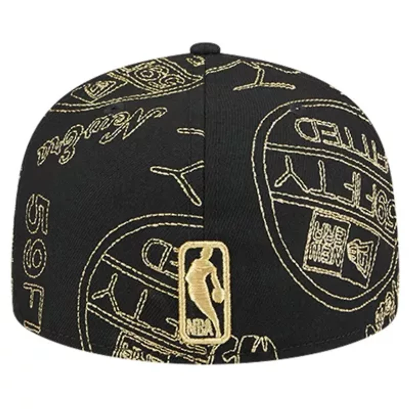 NBA Philadelphia 76ers 59FIFTY Day Allover Print Stencil Fitted Hat