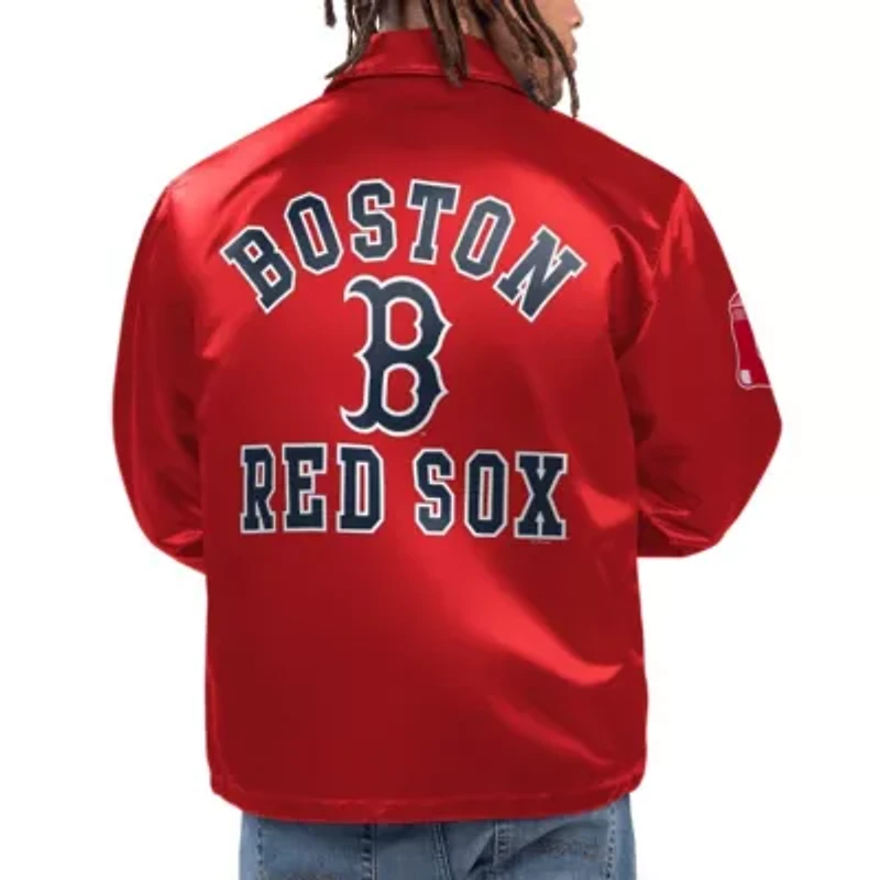 Boston Red Sox MLB Option Route Satin Full-Snap Jacket