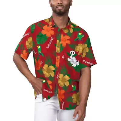 MLB Philadelphia Phillies Island Life Floral Party Button-Up Shirt