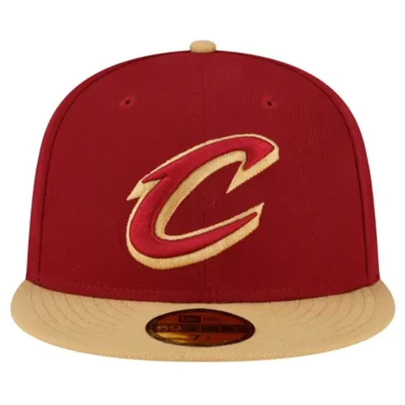 NBA Wine/Gold Cleveland Cavaliers 2-Tone 59FIFTY Fitted Hat