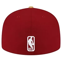 NBA Wine/Gold Cleveland Cavaliers 2-Tone 59FIFTY Fitted Hat