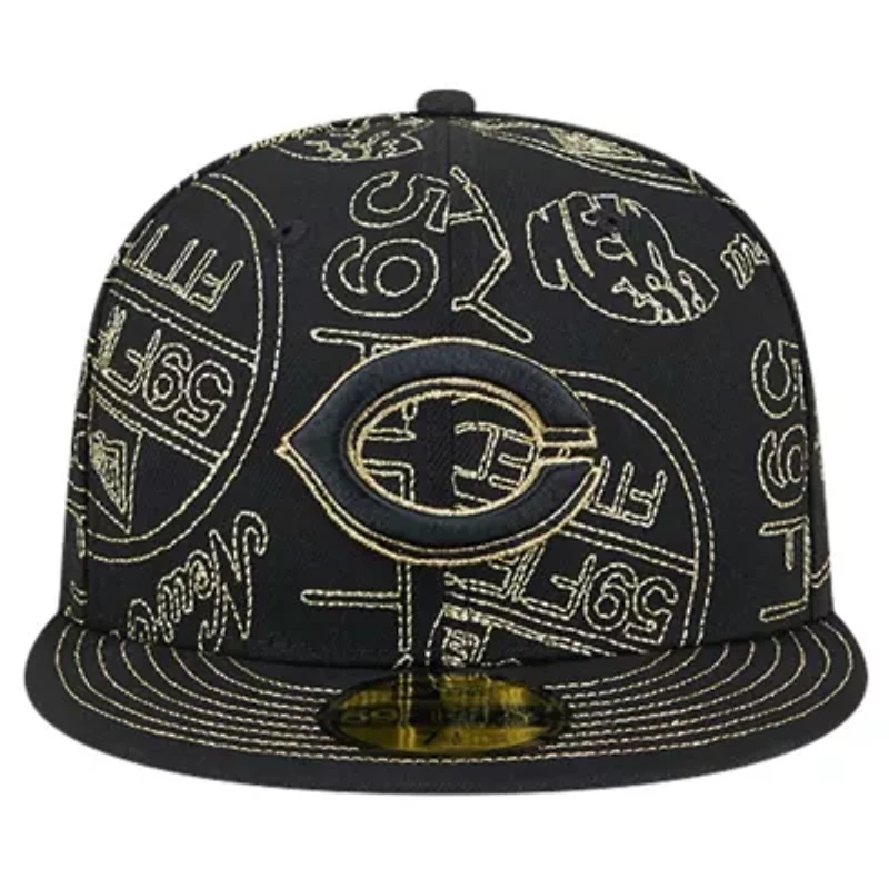 MLB Cincinnati Reds 59FIFTY Day Allover Fitted Hat