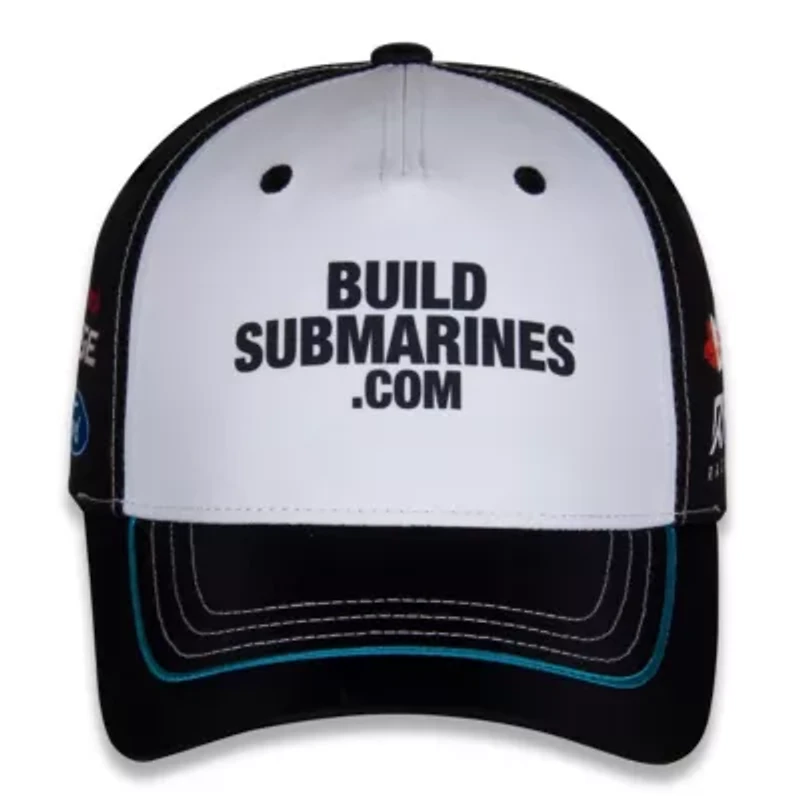 NASCAR White/Black Brad Keselowski BuildSubmarines.com Uniform Adjustable Hat