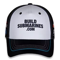 NASCAR White/Black Brad Keselowski BuildSubmarines.com Uniform Adjustable Hat