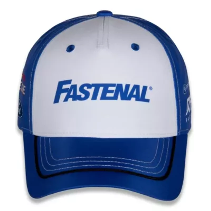 NASCAR White/Blue Chris Buescher Fastenal Uniform Adjustable Hat