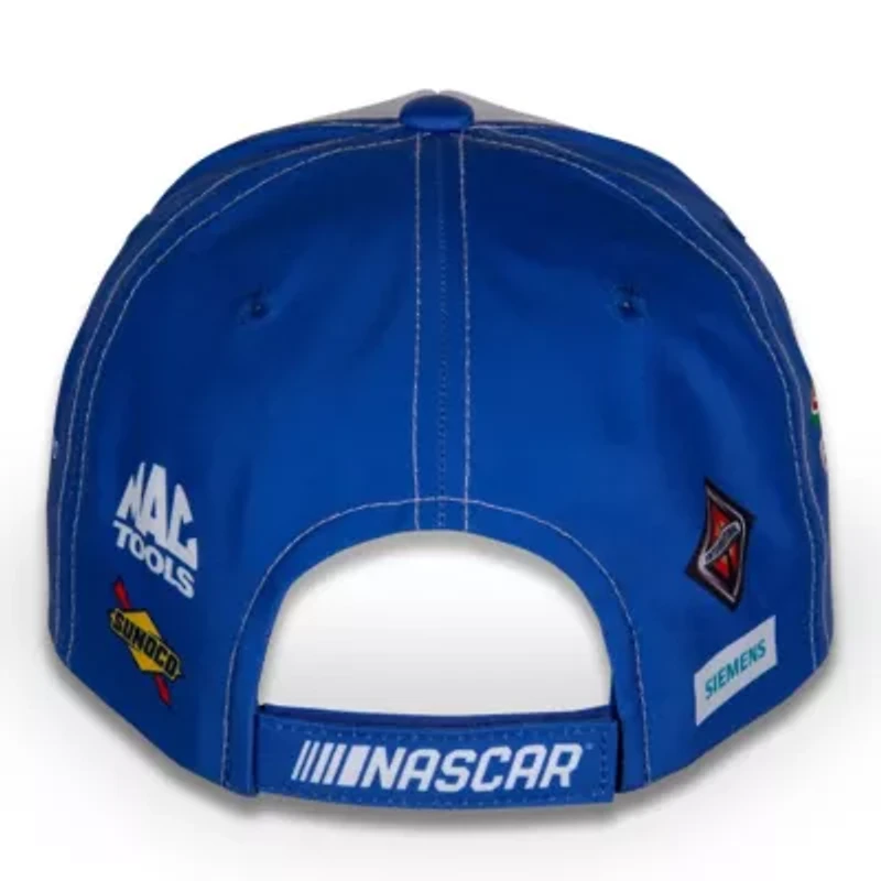 NASCAR White/Blue Chris Buescher Fastenal Uniform Adjustable Hat