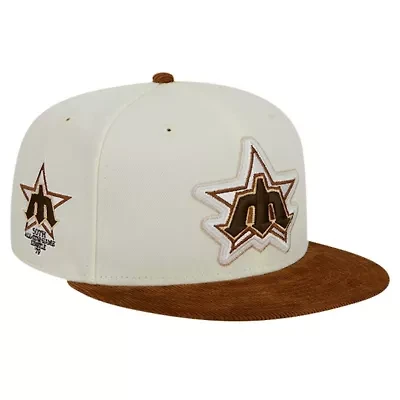 MLB Seattle Mariners Chrome Corduroy Visor 59FIFTY Fitted Hat