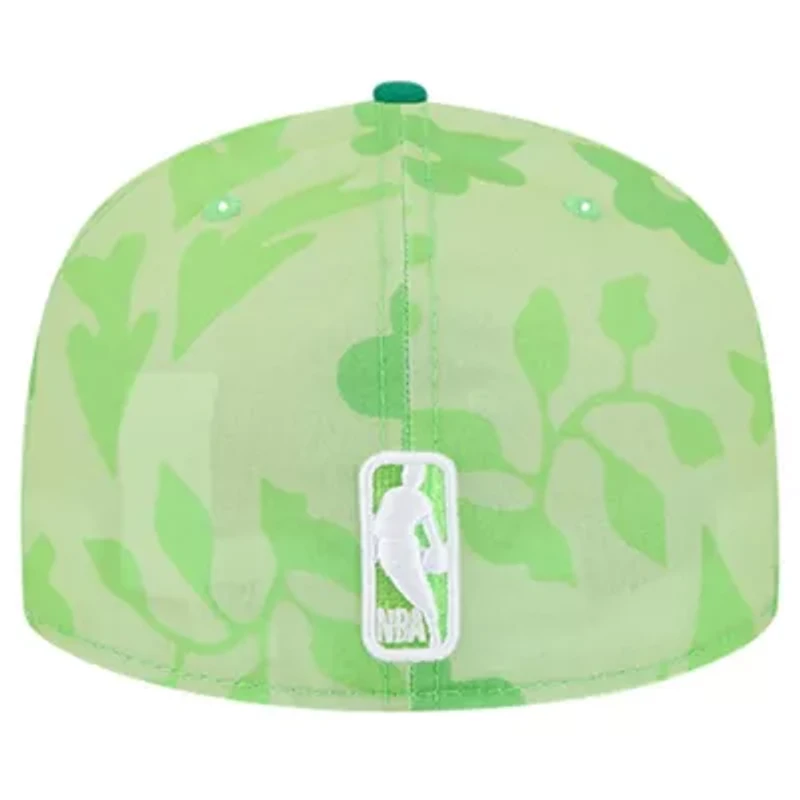 NBA Kelly Boston Celtics Palm Fronds 2-Tone 59FIFTY Fitted Hat