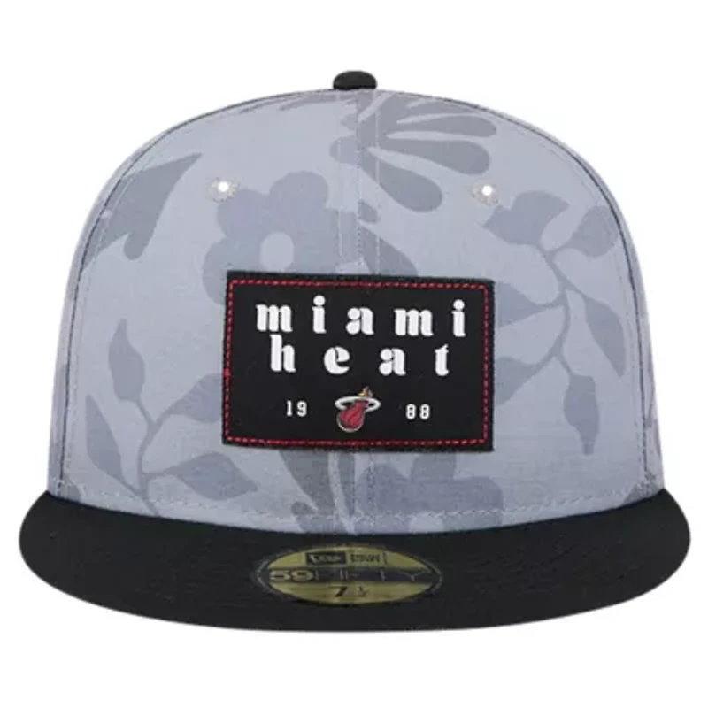 NBA Miami Heat Palm Fronds 2-Tone 59FIFTY Fitted Hat