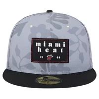 NBA Miami Heat Palm Fronds 2-Tone 59FIFTY Fitted Hat