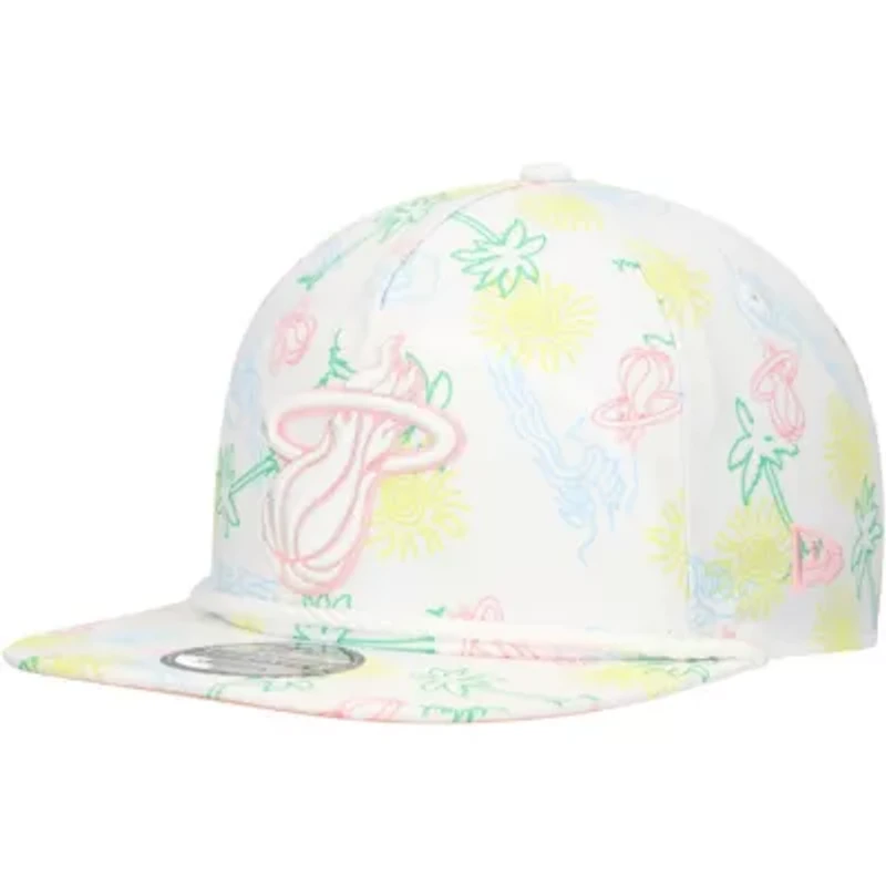 NBA Miami Heat Palm Trees and Waves Golfer Adjustable Hat