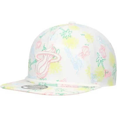 NBA Miami Heat Palm Trees and Waves Golfer Adjustable Hat